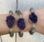 Chunky Raw Amethyst Geode Faceted Labradorite Gold Gemstone Bracele