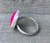 Free Form Geometric Faceted Hot Pink Chalcedony Sterling Silver Ring Size 7.5-8