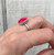 Geometric Faceted Free Form Hot Pink Chalcedony Sterling Silver Ring