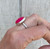 Geometric Triangle Faceted Hot Pink Chalcedony Sterling Silver Ring Size 7-7.5