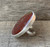 Large Oval Bloodstone Sterling Silver Ring Size 8.5