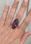 Large Oval Blue and Orange Turquoise Sterling Silver Ring