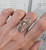 Elegant Oval Pink Brown Black Leopard Jasper Sterling Silver Ring