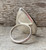Teardrop Black Red Bloodstone Unique Chunky Sterling Silver Statement Ring 