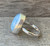 Elegant Oval Light Blue Aquamarine Sterling Silver Birthstone Ring