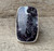 Large Rectangle Cushion Cut Dark Purple and White Lepidolite Sterling Silver Ring