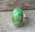 Chunky Oval Green Tibetan Turquoise Sterling Silver Ring Size 7.75
