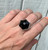 Edgy Rocker Black Onyx Hexagon Faceted Sterling Silver Ring