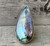 Stunning Large Teardrop Rainbow Labradorite Sterling Silver Statement Ring Size 7 