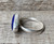 Horizontal Set Cobalt Blue Oval Lapis Lazuli Sterling Silver Ring