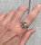 Romantic Faceted Rainbow Labradorite  Sterling Silver and Gold Ring 