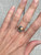 Romantic Faceted Rainbow Labradorite  Sterling Silver and Gold Ring 