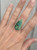 Teardrop Green Blue Monarch Sterling Opal Statement Ring Size 8-8.5