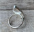 Pear Shaped or Teardrop White and Brown Wild Horse Jasper Ring 7.25-7.75