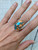 Large Oval Spiny Oyster Turquoise Sterling Silver Ring Size 7.75-8.25