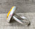 Large Oval Honey Yellow Copper Turquoise Sterling Silver Ring Made to Order
