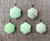 Bright Green Hexagon Faceted Chrysoprase Sterling Silver Ring