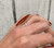 Large Marquise Brick Red Jasper Sterling Silver Statement Ring 