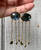Gold Labradorite Chandelier Statement Earrings