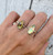 Teardrop Faceted Monarch Sterling Opal Quartz Doublet Sterling Silver Ring
