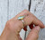 Teardrop Faceted Monarch Sterling Opal Quartz Doublet Sterling Silver Ring