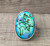 Oval Blue Monarch Sterling Opal Sterling Silver Ring Sizes 6-7