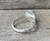 Green Strawberry Quartz Sterling Silver Ring with Floral Ring Band 8.5-9.5