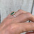 Green Strawberry Quartz Sterling Silver Ring with Floral Ring Band 8.5-9.5