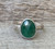 Green Strawberry Quartz Sterling Silver Ring with Floral Ring Band 8.5-9.5