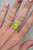 Made to Order Oval Neon Green Jadeite Sterling Silver Ring 
