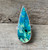 Large Teardrop Blue Green Monarch Sterling Opal Sterling Silver Ring Size 8