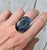 Reserved Mia Large Oval Blue Swirly and Brown Accent Pietersite Sterling Silver Ring