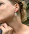 Geometric Spiny Oyster Copper Turquoise Dangle Sterling Silver Earrings 