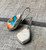 Geometric Spiny Oyster Copper Turquoise Dangle Sterling Silver Earrings 