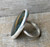 Large Oval Brown Blue Tiger Eye Sterling Silver Ring Size 7.5-8