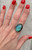 Large Oval Bright Blue Flashy Labradorite Statement Ring Size 8.75