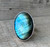 Large Oval Bright Blue Flashy Labradorite Statement Ring Size 8.75