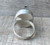 Large Oval Bright Blue Flashy Labradorite Statement Ring Size 8.75
