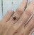 Made to Order Solitaire Faceted Red Garnet Sterling Silver Birthstone Ring