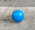 Elegant Minimalist Round Cobalt Blue Howlite Sterling Silver Ring