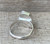 Geometric Free Form Faceted Black Spinel Sterling Silver Statement Ring Size 5.5-6