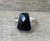 Geometric Free Form Faceted Black Spinel Sterling Silver Statement Ring Made to Order