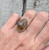 Light Golden Brown Yowah Wood Purple Off White Opal Sterling Silver Ring Size 5.5-6