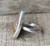 Light Golden Brown Yowah Wood Purple Off White Opal Sterling Silver Ring Size 5.5-6
