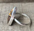 Brown Yowah Wood Bright Accents Opal Sterling Silver Ring Size 9.75-10.25