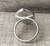 Large Marquise Pink Gray Jasper Sterling Silver Statement Ring 8.25-8.75
