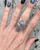 Large Marquise Pink Gray Jasper Sterling Silver Statement Ring 8.25-8.75