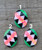 Geometric Multi Colored Oval Opal Green Turquoise Mother of Pearl Onyx Sterling Silver Ring