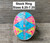 Large Oval Bright Pink Opal Blue Turquoise Inlay Sterling Silver Ring 