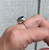 Oval Aurora Opal Doublet with Wood Mountains Sterling Silver Ring
